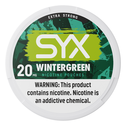 SYX Wintergreen 20mg - Rushnico- Nicotine Pouches USA - Express Delivery