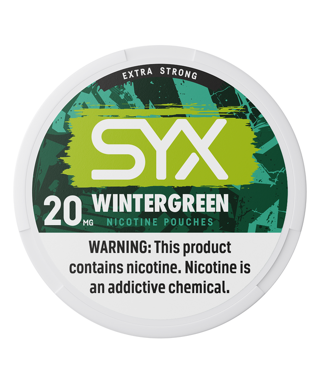 SYX Wintergreen 20mg - Rushnico- Nicotine Pouches USA - Express Delivery