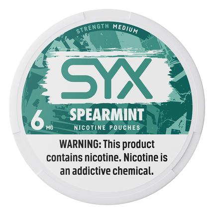 SYX Spearmint 6mg - Rushnico- Nicotine Pouches USA - Express Delivery