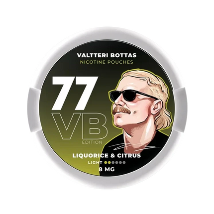 77 Valtteri Bottas Edition Liquorice Citrus Light 5.2mg - Rushnico- Nicotine Pouches USA - Express Delivery