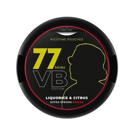 77 VB Liquorice Citrus Mini 20mg - Rushnico- Nicotine Pouches USA - Express Delivery