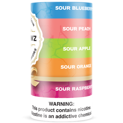 Sour Pouches 5-Can Multi Flavor Pack - Rushnico- Nicotine Pouches USA - Express Delivery