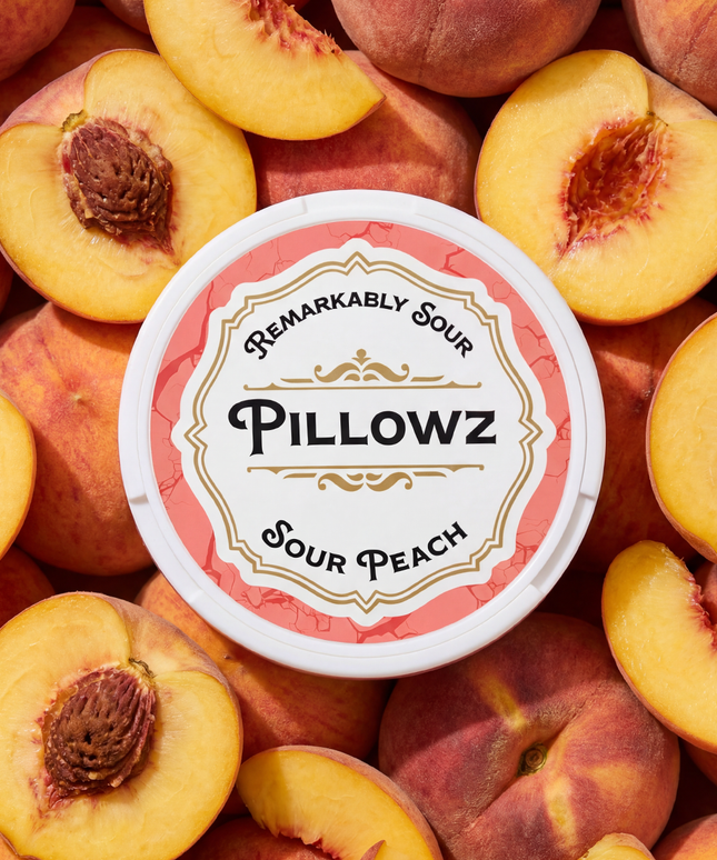 Sour Peach - Rushnico- Nicotine Pouches USA - Express Delivery