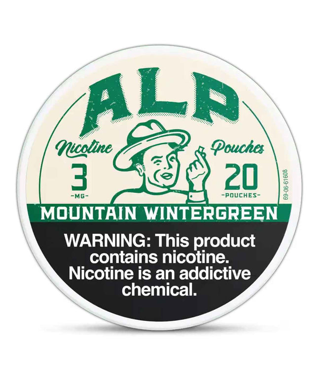 ALP Mountain Wintergreen 3mg - Rushnico- Nicotine Pouches USA - Express Delivery