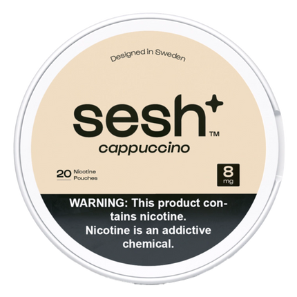 Sesh+ Cappuccino 8mg - Rushnico- Nicotine Pouches USA - Express Delivery