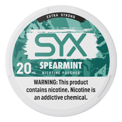 SYX Spearmint 20mg - Rushnico- Nicotine Pouches USA - Express Delivery