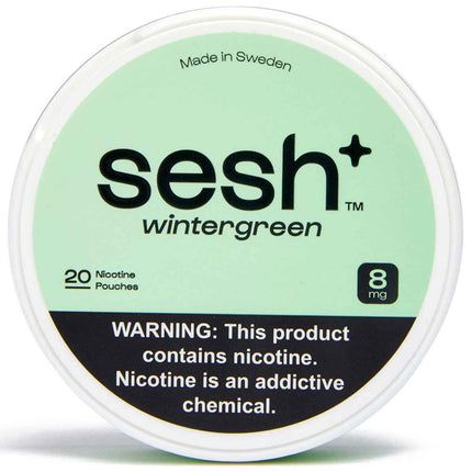 Sesh+ Wintergreen 8mg - Rushnico- Nicotine Pouches USA - Express Delivery