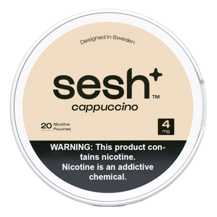 Sesh+ Cappuccino 4mg - Rushnico- Nicotine Pouches USA - Express Delivery