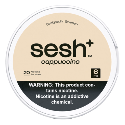Sesh+ Cappuccino 6mg - Rushnico- Nicotine Pouches USA - Express Delivery